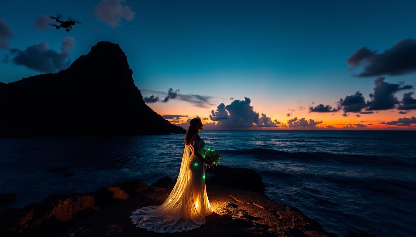 Inovações tecnológicas que elevam fotos de casamento em Noronha