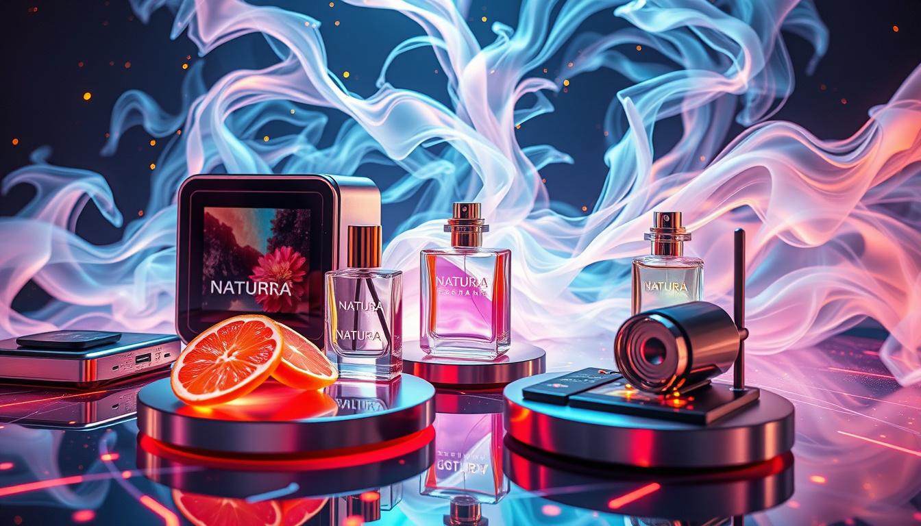 Quais aromas Natura combinam com gadgets e inovação?